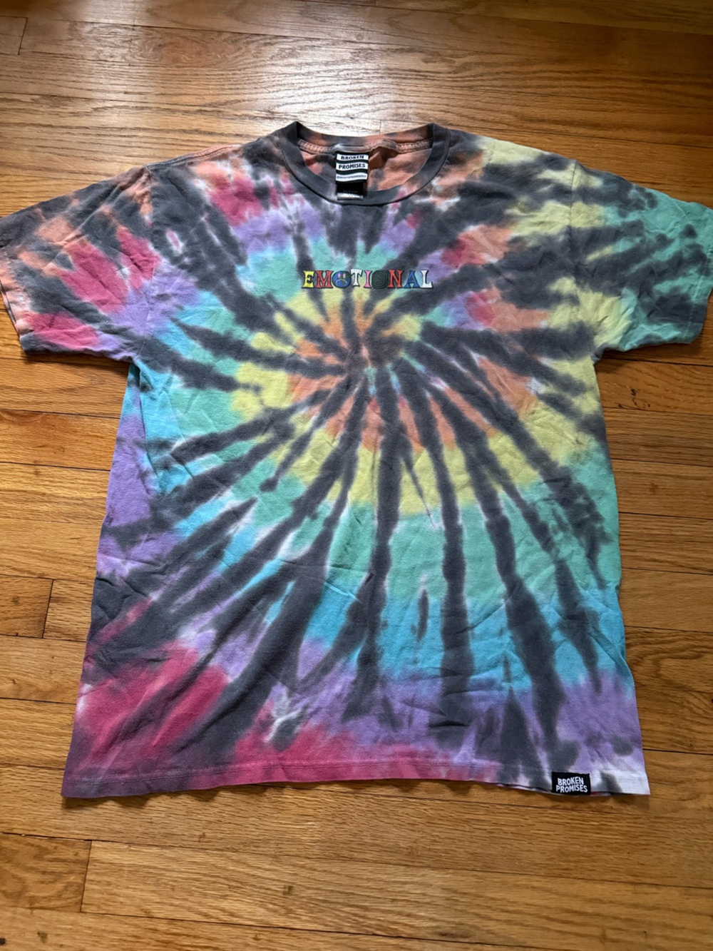 Emotional Tie-Dye Short Sleeve Tee - Multicolor